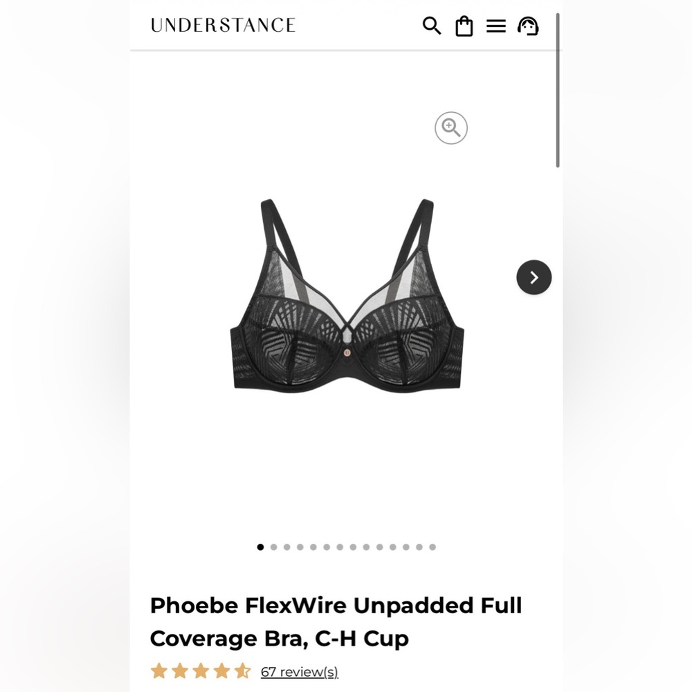 Understance Black FlexWire Unpadded Bra NWOT
